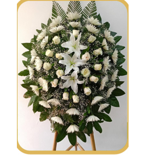 PEDESTAL ROSAS Y...